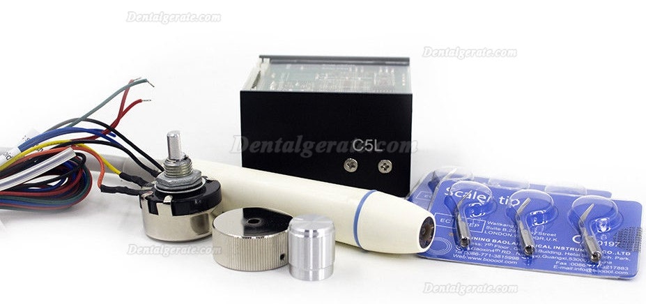 Baolai Dental Eingebauter Ultraschall-Scaler mit L1-LED-Handst&uuml;ck und 4 Spitzen